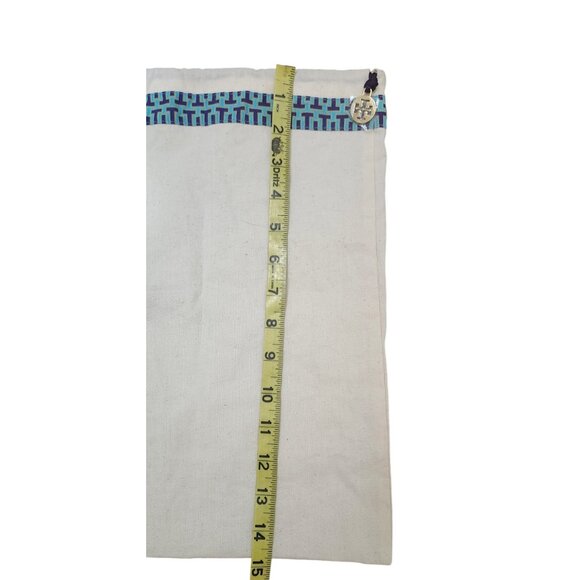 TORY BURCH Dust Bag Purse Shoe Travel Storage 15"× 11" Drawstring Logo Charm - Picture 3 of 4